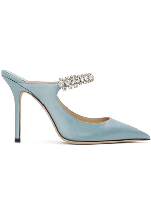 Jimmy Choo SSENSE Exclusive Blue Bing 100 Mules