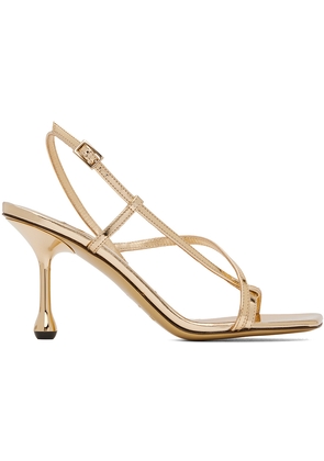 Jimmy Choo Gold Etana 80 Heeled Sandals