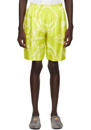 Versace Yellow Barocco Shorts