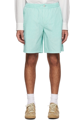 Solid Homme Blue Pleated Shorts