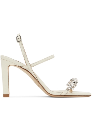 Jimmy Choo Off-White Meira 85 Heeled Sandals