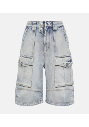 Marant Etoile Hortens denim cargo shorts