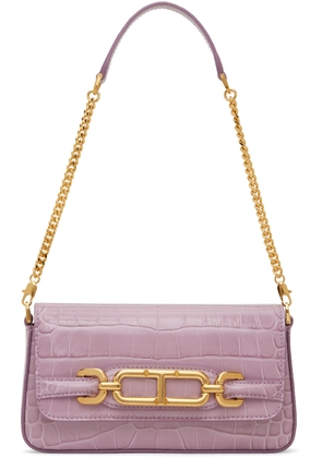 TOM FORD Purple Stamped Crocodile Whitney Mini Bag