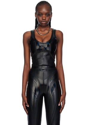 Mugler Black Embossed Bodysuit