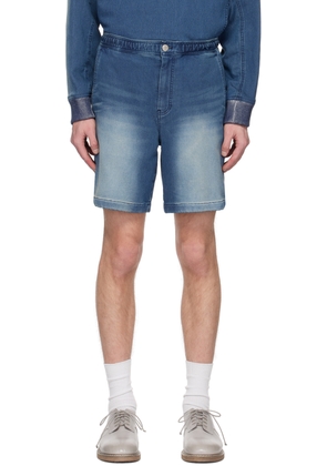 Solid Homme Blue Faded Shorts