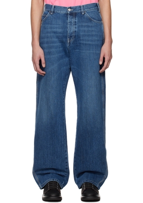 Alexander McQueen Blue Faded Jeans