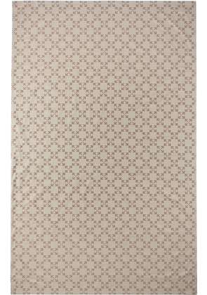 Off-White Beige & Taupe Arrow Pattern Tablecloth