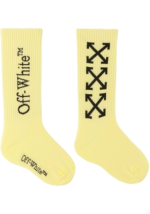 Off-White Kids Yellow Arrow Socks