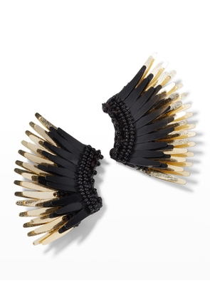 Mini Madeline Statement Earrings, Black/Golden