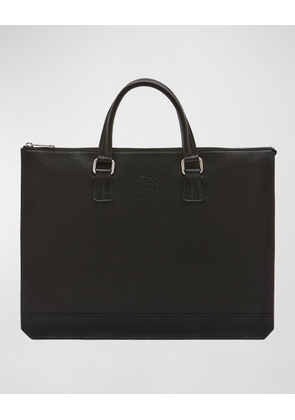 Men's Meleto Leather Zip Briefcase Bag