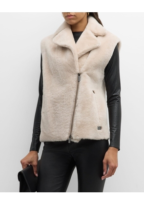 Lamb Shearling Zip Vest