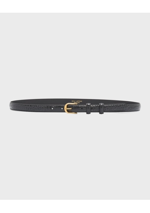 Jane Croc Leather Thin Belt