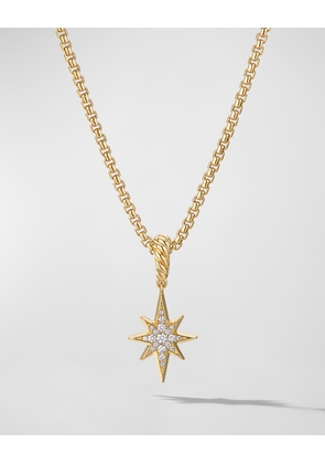 North Star Pendant with Diamonds in 18K Gold, 15mm