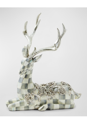 Sterling Check Resting Garland Deer