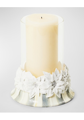 Crystal Palace Poinsettia Pillar Candle Holder