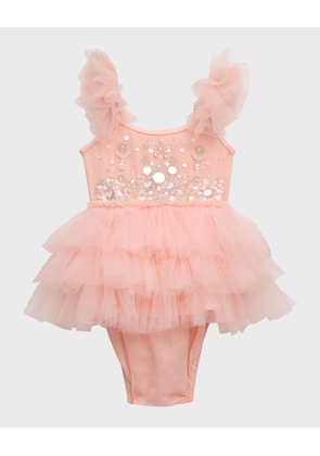 Girl's Bebe Crystal Palace Embellished Tutu Dress, Size 3M-24M