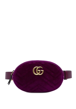 Gucci Pre-Owned 2000-2015 GG Marmont Matelasse Velvet belt bag - Purple