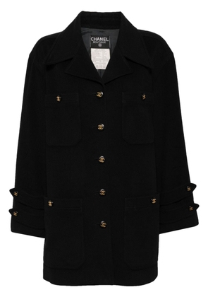 CHANEL Pre-Owned 1993 single-breasted coat - Black