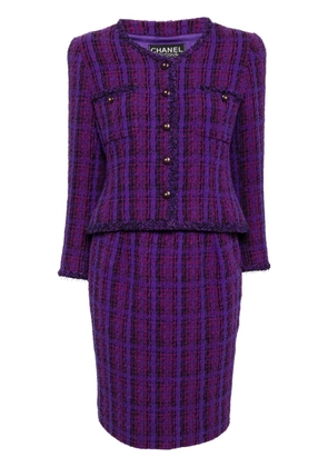 CHANEL Pre-Owned 1995 tweed suit set - Purple