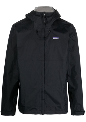 Patagonia logo-patch hooded jacket - Black