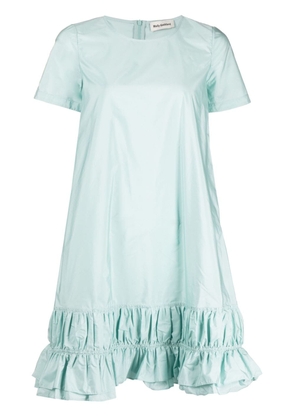 Molly Goddard ruffle-hem short-sleeve dress - Blue