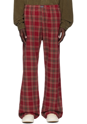 ERL Red Plaid PJ Lounge Pants