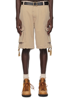 ERL Beige Classic Cargo Shorts