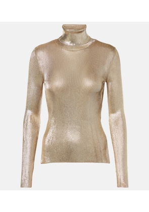 Tom Ford Metallic knit turtleneck sweater