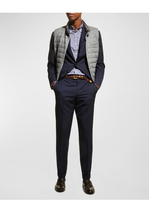 Men's Wool Three-Button Two-Piece Suit