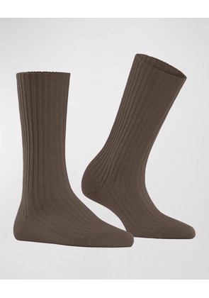 Ribbed Cashmere-Blend Boot Socks