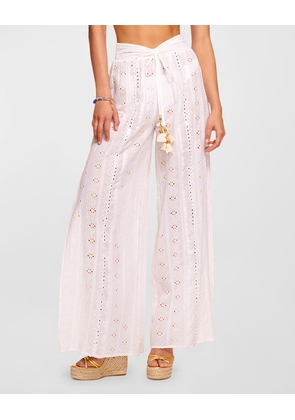 Adelia Embroidered Drawstring Pants