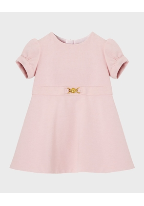 Girl's Milan Dress W/ Medusa Buckle, Size 9M-3