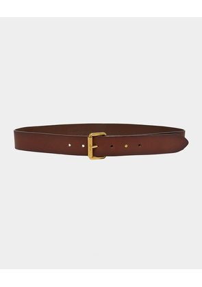 Motorcycle Brown Leather Belt