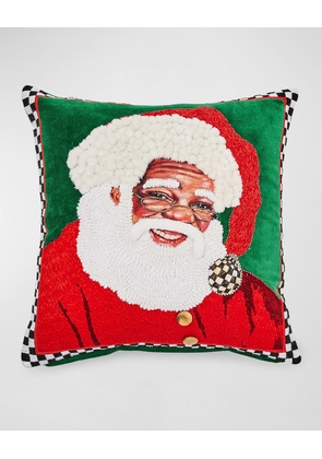 Joyful Santa Throw Pillow