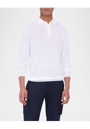 Men's Solid Polo Sweater