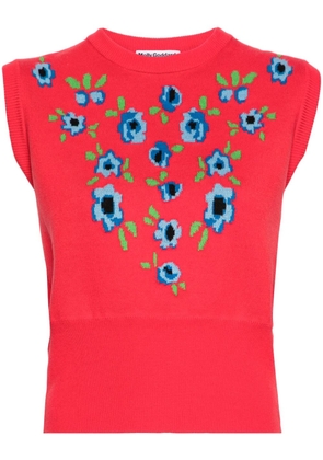 Molly Goddard Molly Goddard Rosie cotton vest - Red