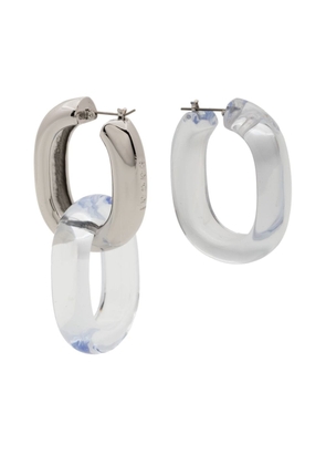 sacai silver-tone hoop earrings