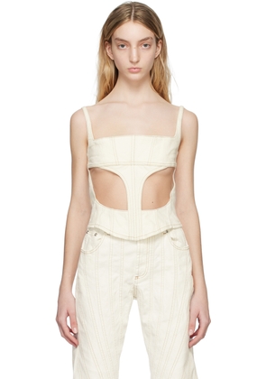 Mugler SSENSE Exclusive Off-White Tank Top