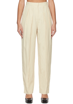 Stella McCartney Off-White Pleated Trousers