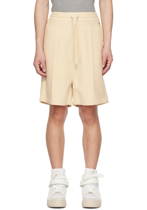 AMI Paris Beige Elasticized Shorts