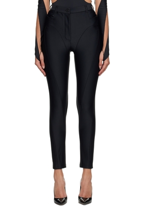 Mugler Black Paneled Leggings