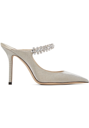 Jimmy Choo Silver Bing 100 Mules