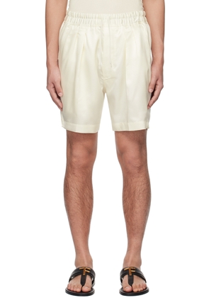 TOM FORD Off-White Drawstring Shorts