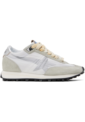 Golden Goose White & Gray Marathon Sneakers