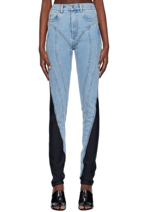 Mugler Blue Spiral Jeans