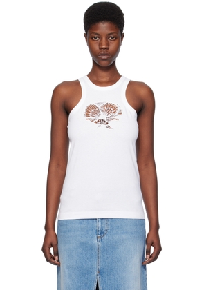 Stella McCartney White Crochet Cutout Tank Top