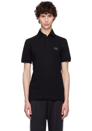 Dolce & Gabbana Black Logo Plaque Polo