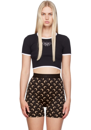 Marine Serre SSENSE Exclusive Black Cropped T-Shirt