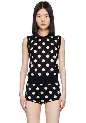 Dolce & Gabbana Black & White Polka Dot Tank Top