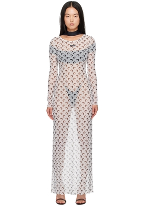 Marine Serre White All Over Moon Maxi Dress